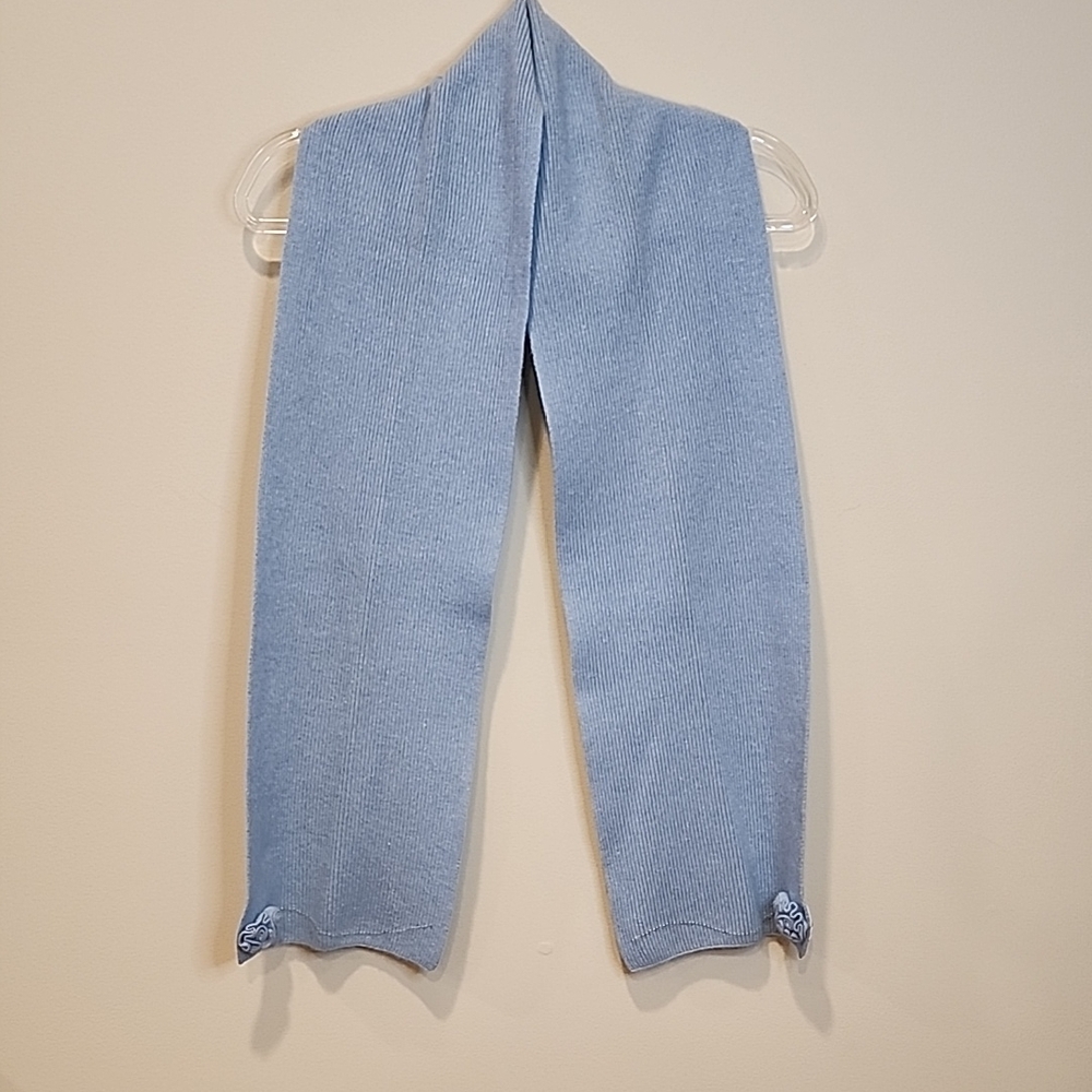Lambswool Portolano Soft Blue Angora Blend Scarf